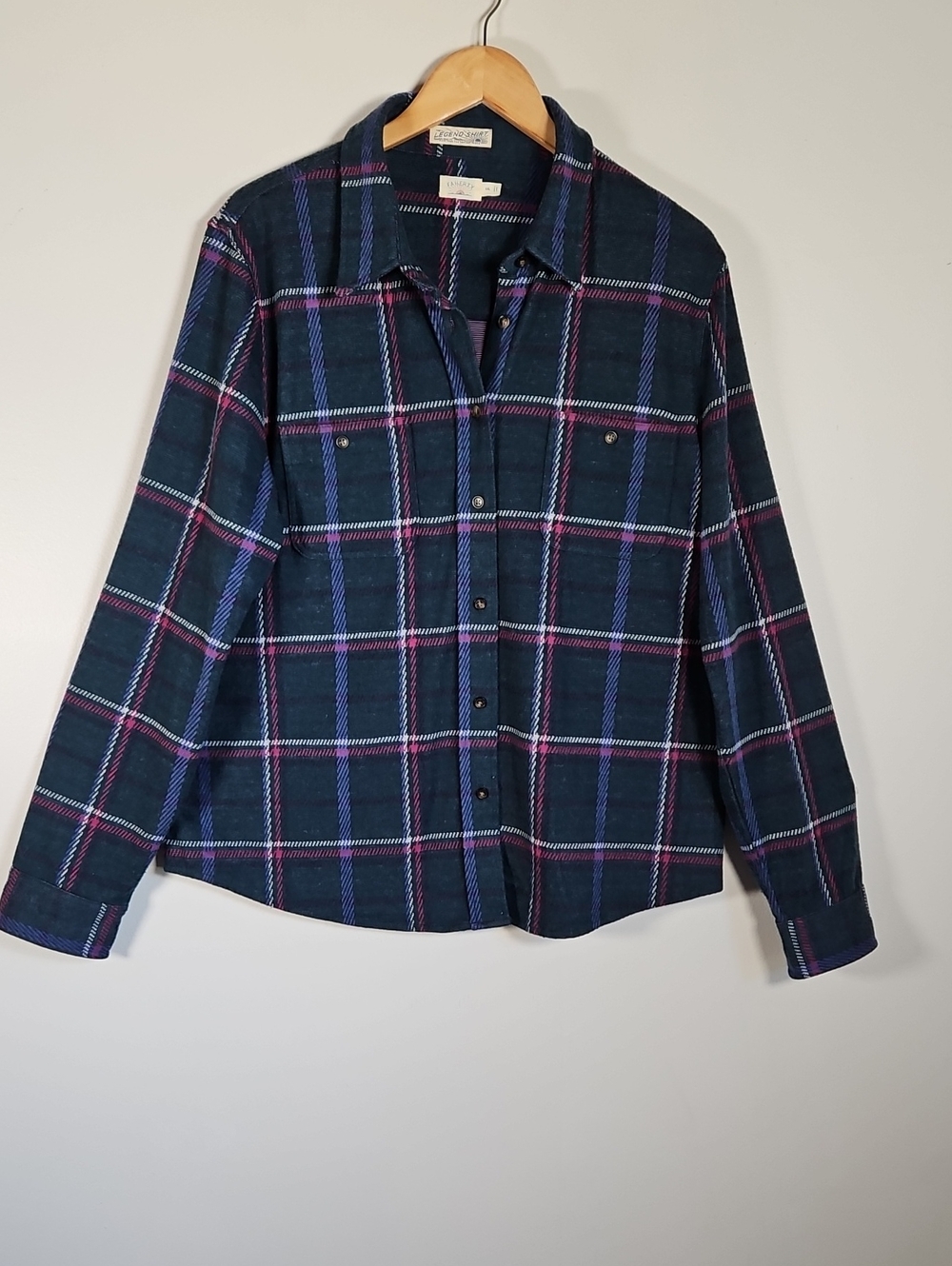 Faherty Legend Sweater Shirt Plaid Green Red Flannel Pockets XXL Ultra Soft